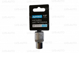 Насадка шестигранна CrV 1/2 (11мм) Apro (252711)